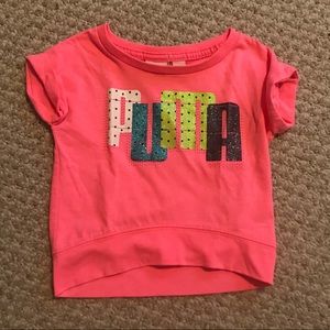 ♥️ 5/$20 Toddler Girl Pink Cropped Puma Top